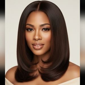 Real Premium Now Yaki Platinum 100% Human Hair Weave S1B/33 Dark Brown New